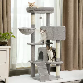 Multi-Level Cat Tree Tower: Condos, Perches & Scratchers