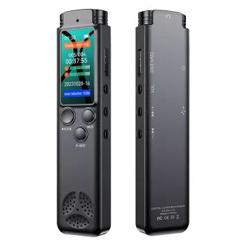64GB Voice Recorder: Noise Reduction, MP3, 24hr Run